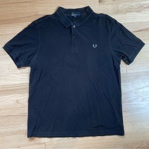 Fred Perry M3000 Plain Polo - Black/Chrome